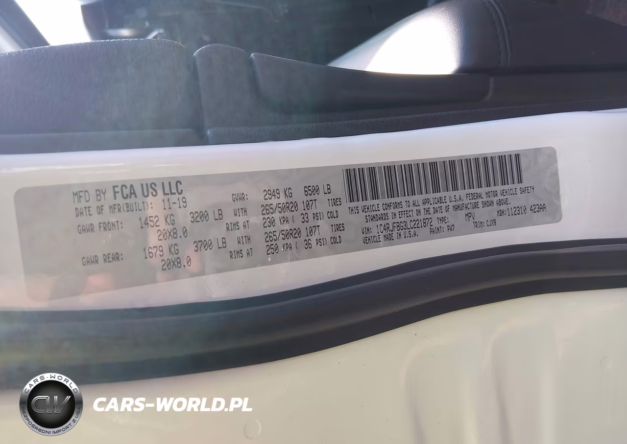 2020 Jeep Grand Cherokee Limited 4X4 VIN:1C4RJFBG3LC221872 - 9