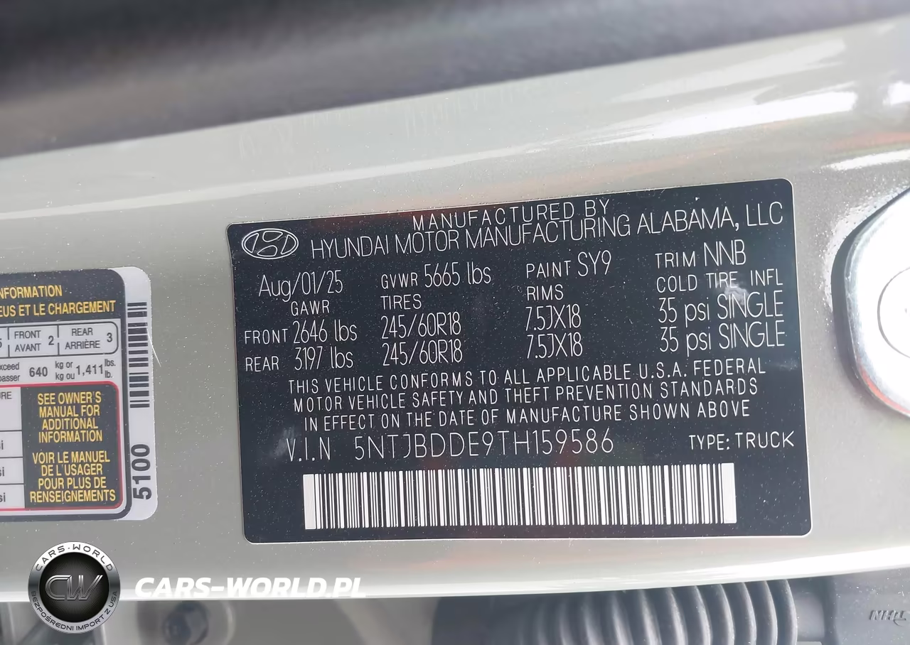 2026 Hyundai Santa Cruz Sel VIN:5NTJBDDE9TH159586 - 9