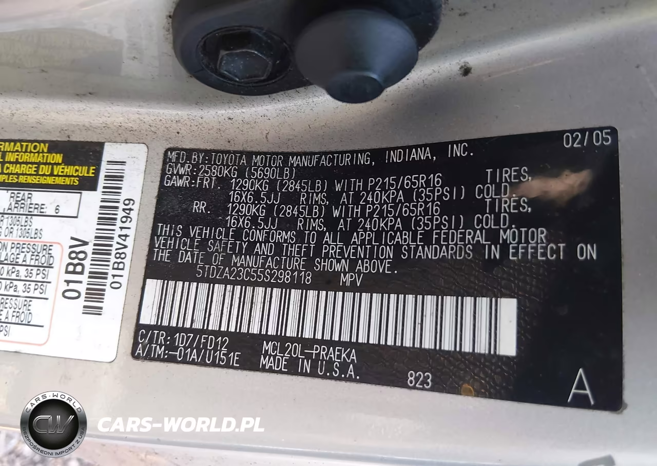 2005 Toyota Sienna Ce VIN:5TDZA23C55S298118 - 9