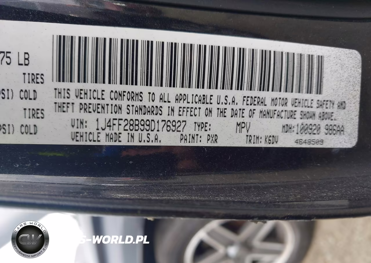 2009 Jeep Patriot Sport VIN:1J4FF28B99D176927 - 9