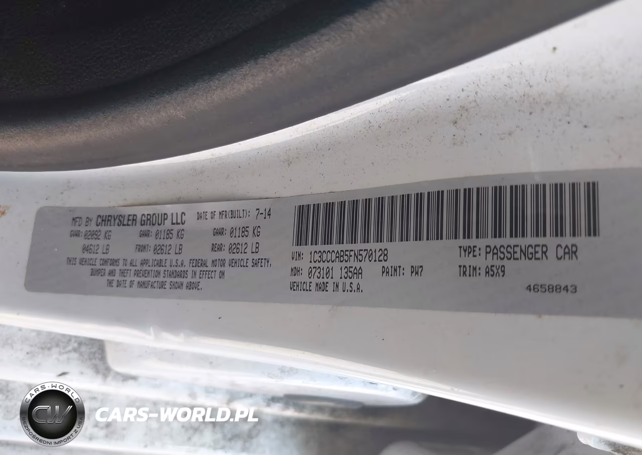 2015 Chrysler 200 Limited VIN:1C3CCCAB5FN570128 - 9