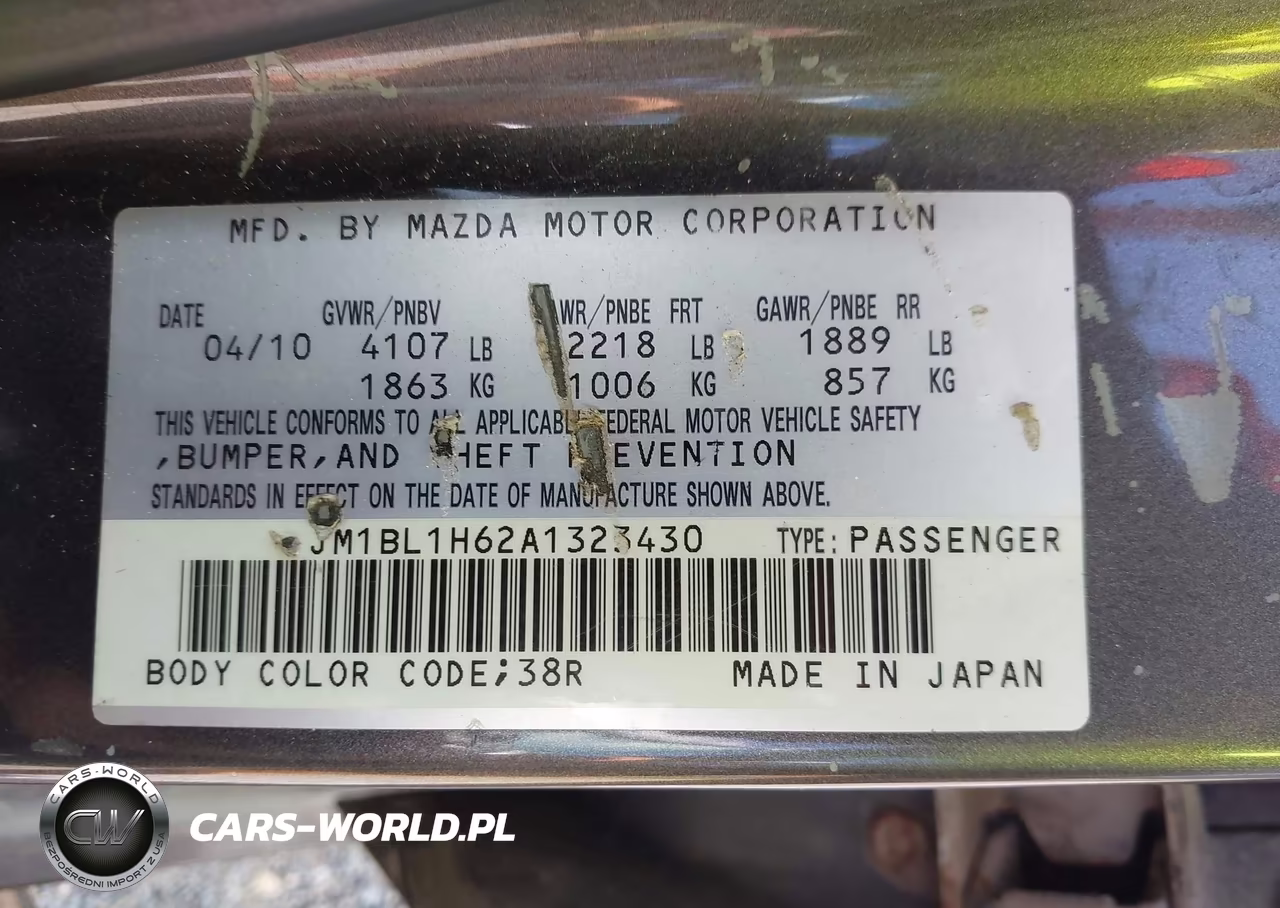 2010 Mazda Mazda3 S Sport VIN:JM1BL1H62A1323430 - 9