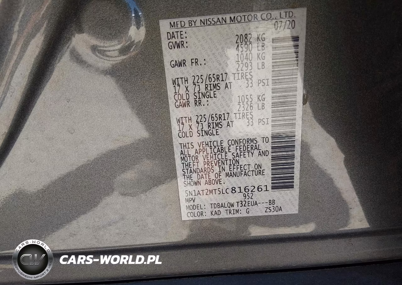 2020 Nissan Rogue Sv Fwd VIN:5N1AT2MT5LC816261 - 9