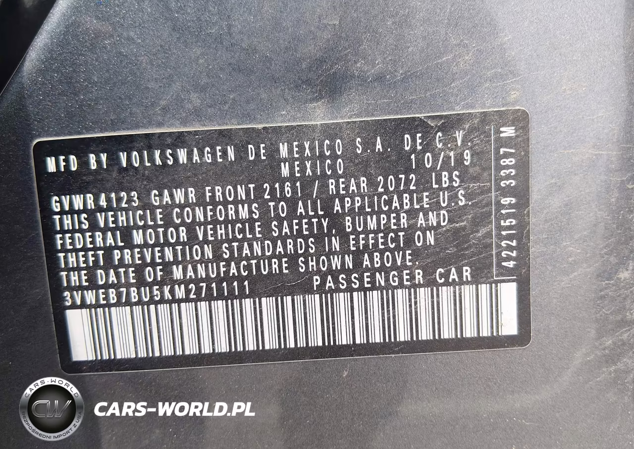2019 Volkswagen Jetta 1.4T Sel VIN:3VWEB7BU5KM271111 - 9