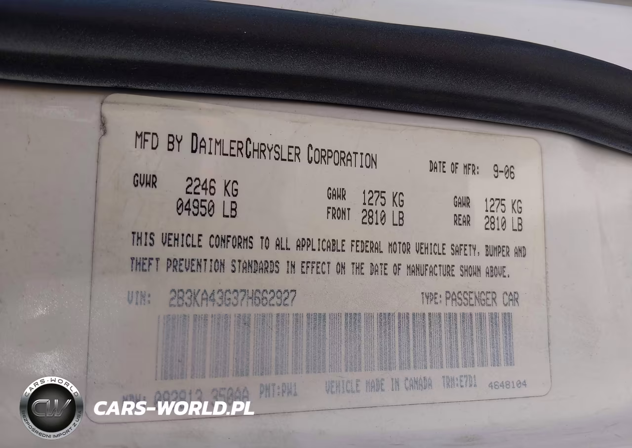 2007 Dodge Charger VIN:2B3KA43G37H662927 - 9