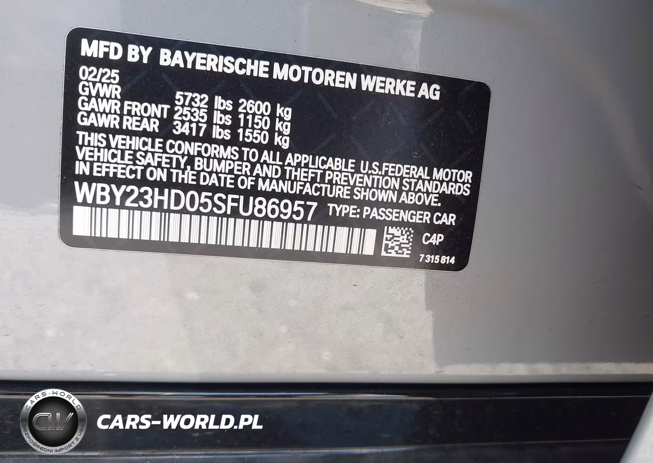 2025 BMW I4 Gran Coupe Edrive40 VIN:WBY23HD05SFU86957 - 9