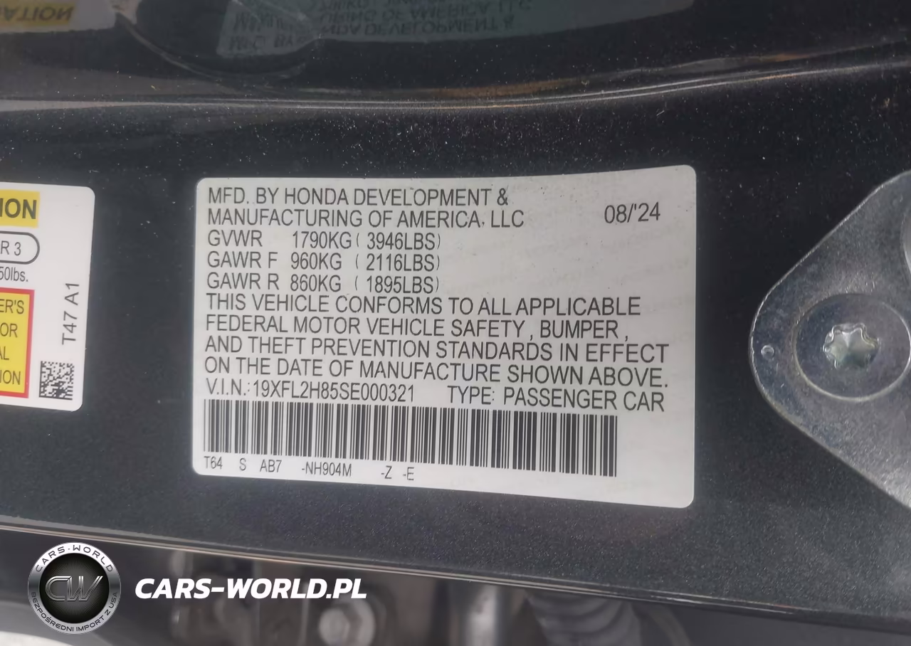 2025 Honda Civic Sedan Sport VIN:19XFL2H85SE000321 - 9