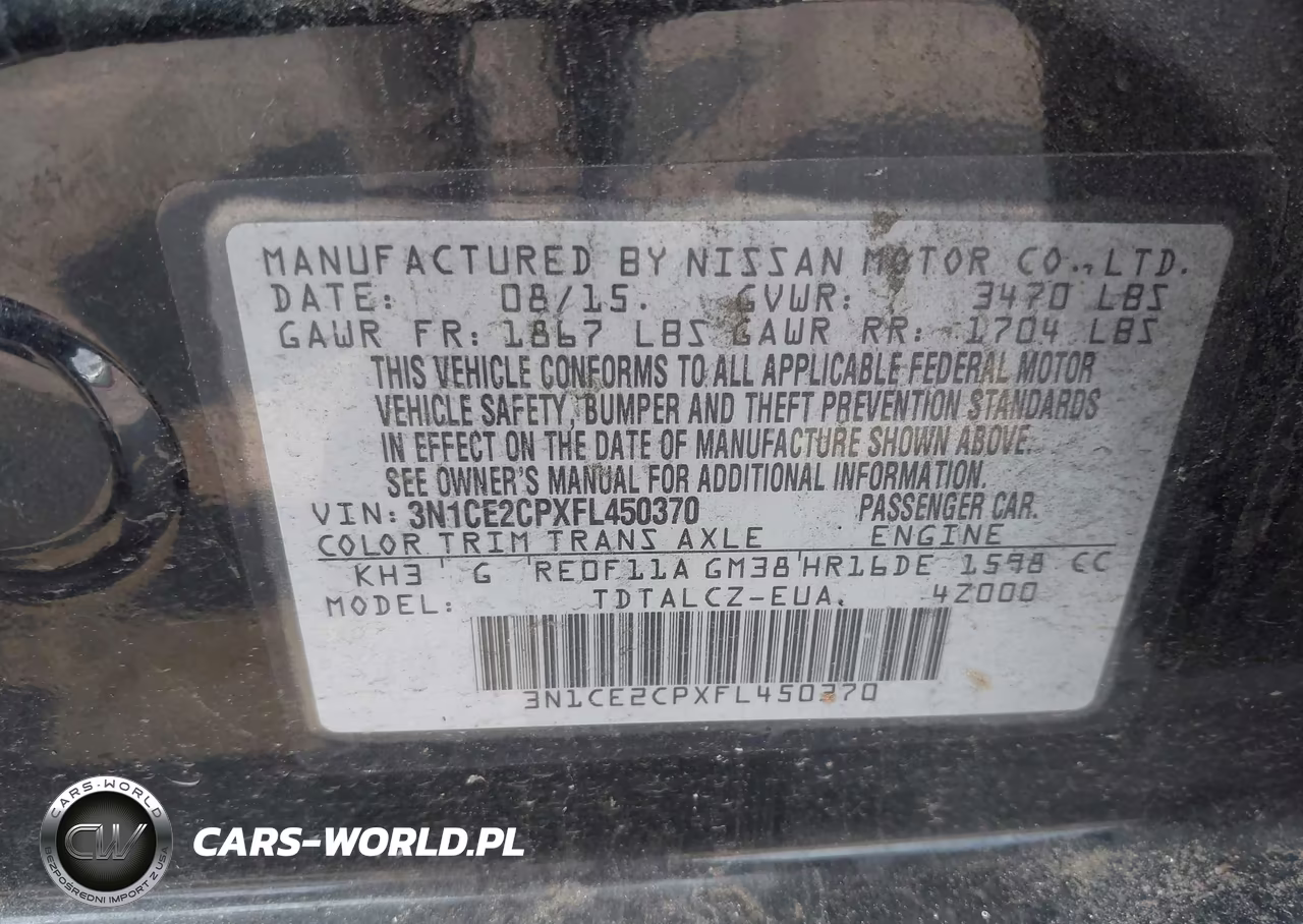 2015 Nissan Versa Note S Plus VIN:3N1CE2CPXFL450370 - 9