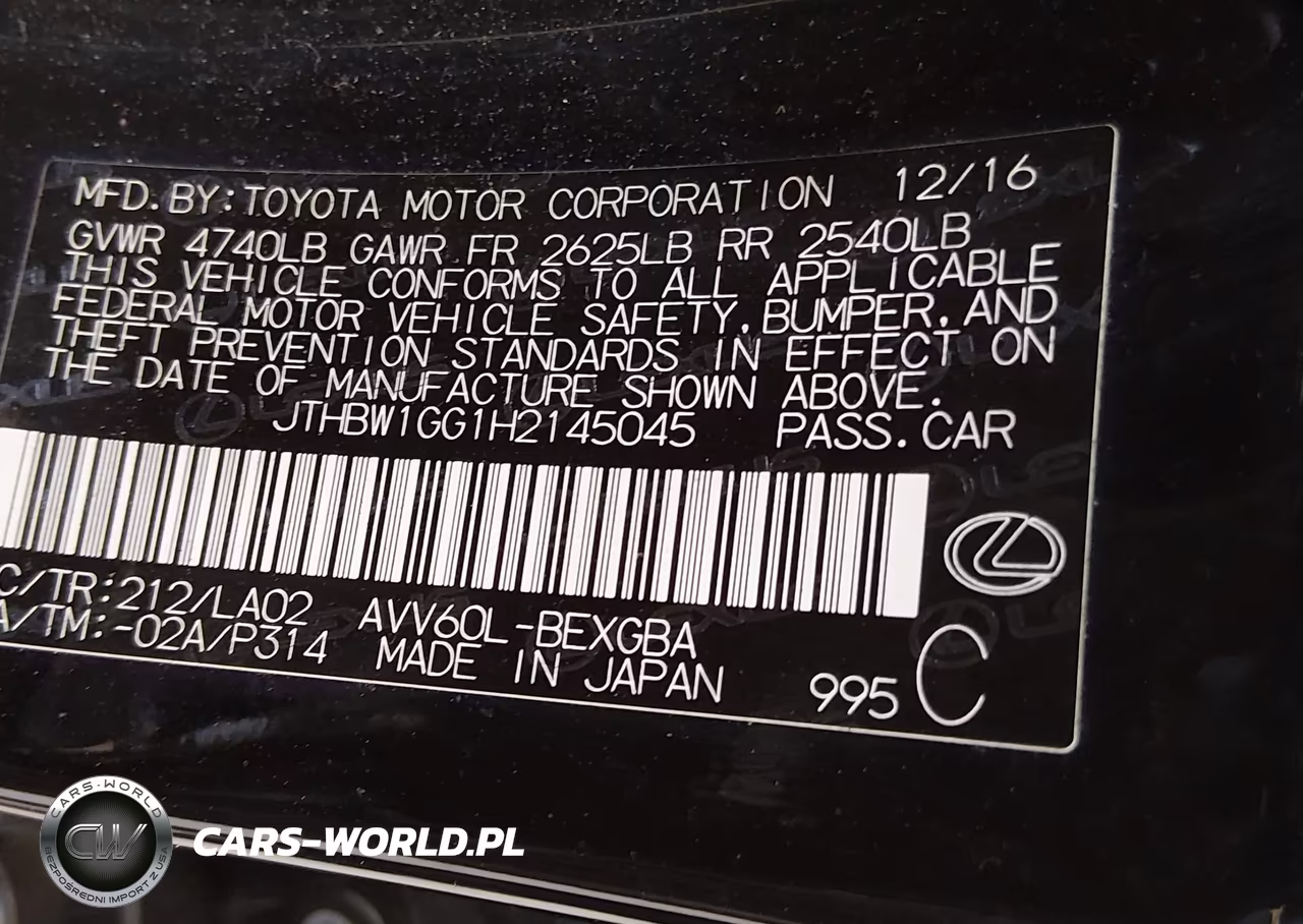 2017 Lexus Es 300H VIN:JTHBW1GG1H2145045 - 9
