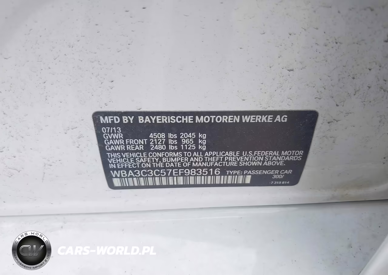 2014 BMW 320I xDrive VIN:WBA3C3C57EF983516 - 9