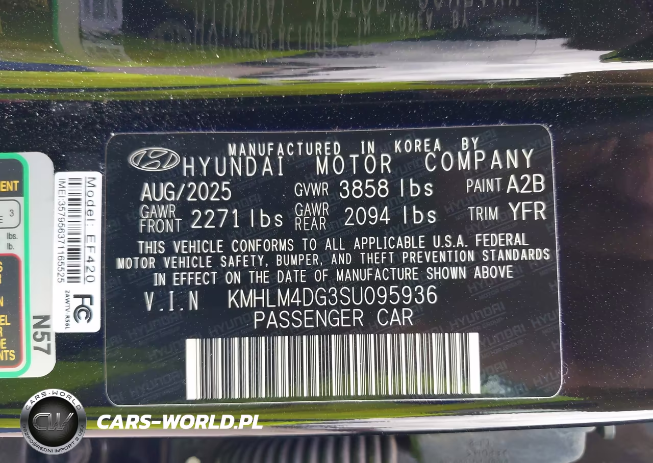 2025 Hyundai Elantra Sel Sport VIN:KMHLM4DG3SU095936 - 9