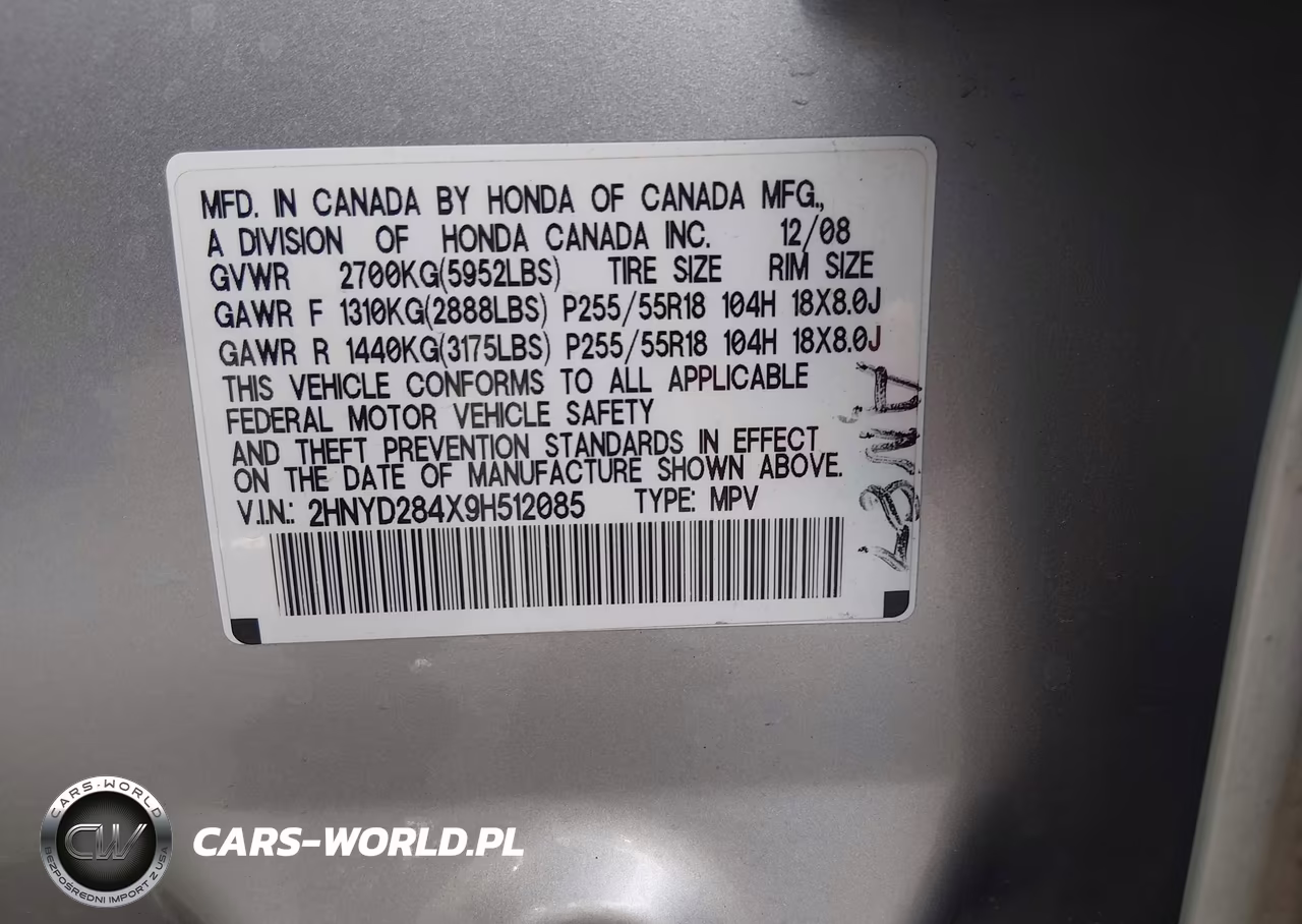 2009 Acura Mdx Technology Package VIN:2HNYD284X9H512085 - 9