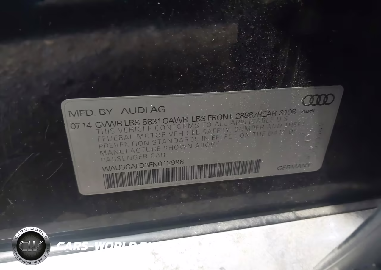 2015 Audi A8 L Quattro VIN:WAU3GAFD3FN012998 - 9