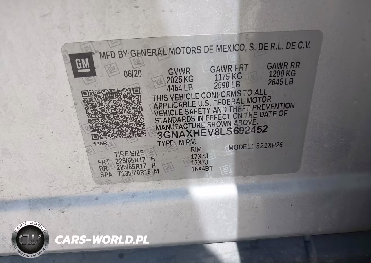 2020 Chevrolet Equinox Fwd Ls VIN:3GNAXHEV8LS692452 - 9