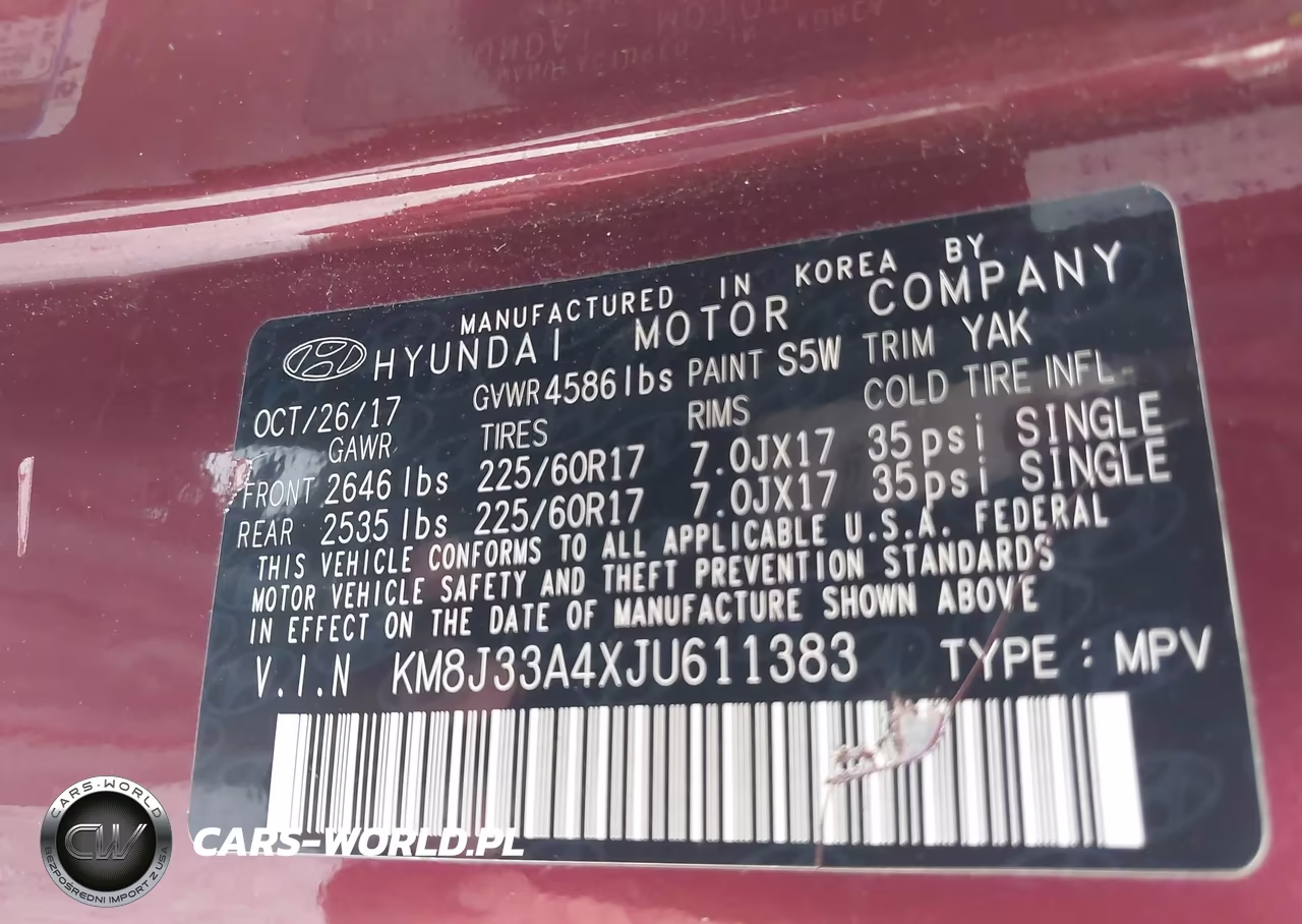 2018 Hyundai Tucson Sel VIN:KM8J33A4XJU611383 - 9