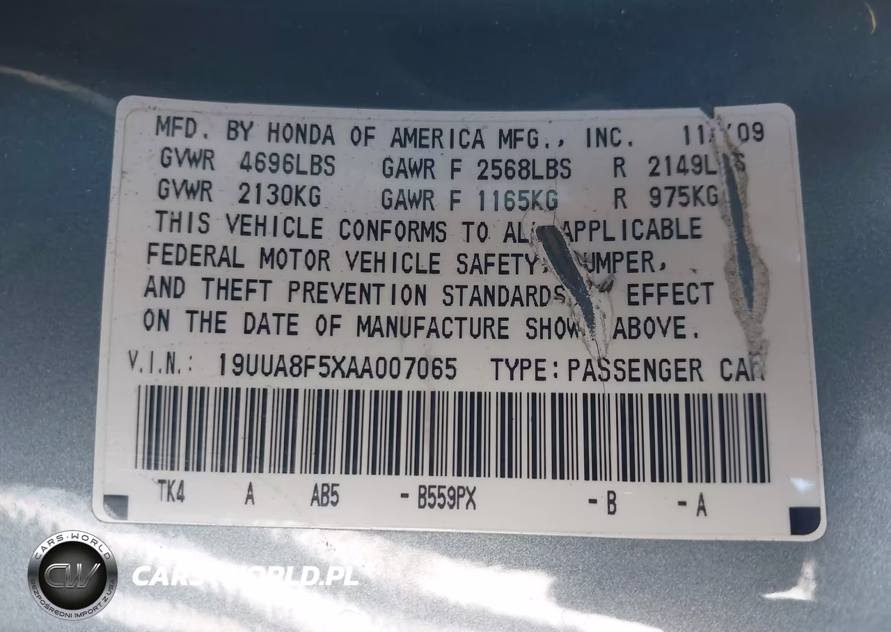 2010 Acura Tl 3.5 VIN:19UUA8F5XAA007065 - 9