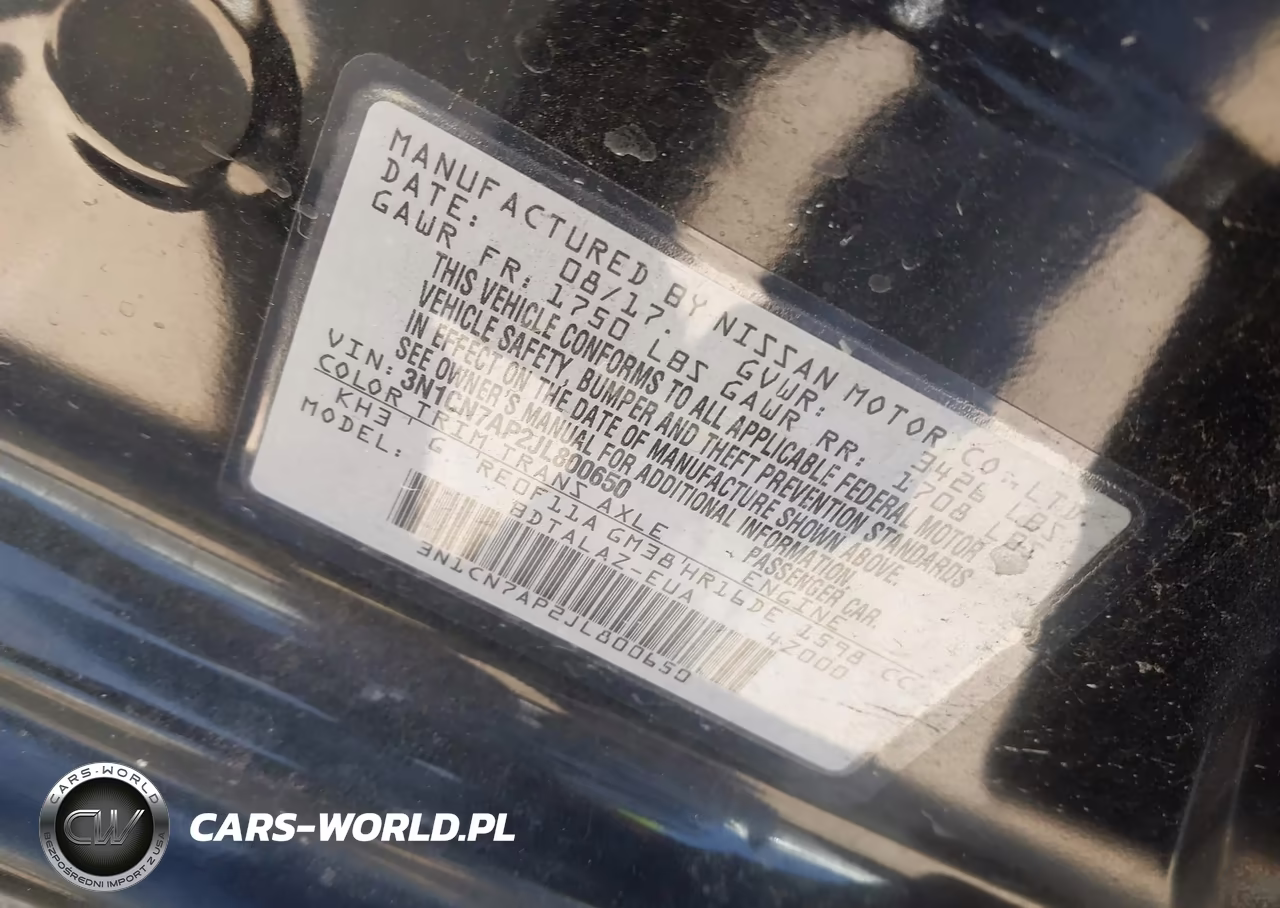 2018 Nissan Versa 1.6 S+ VIN:3N1CN7AP2JL800650 - 9