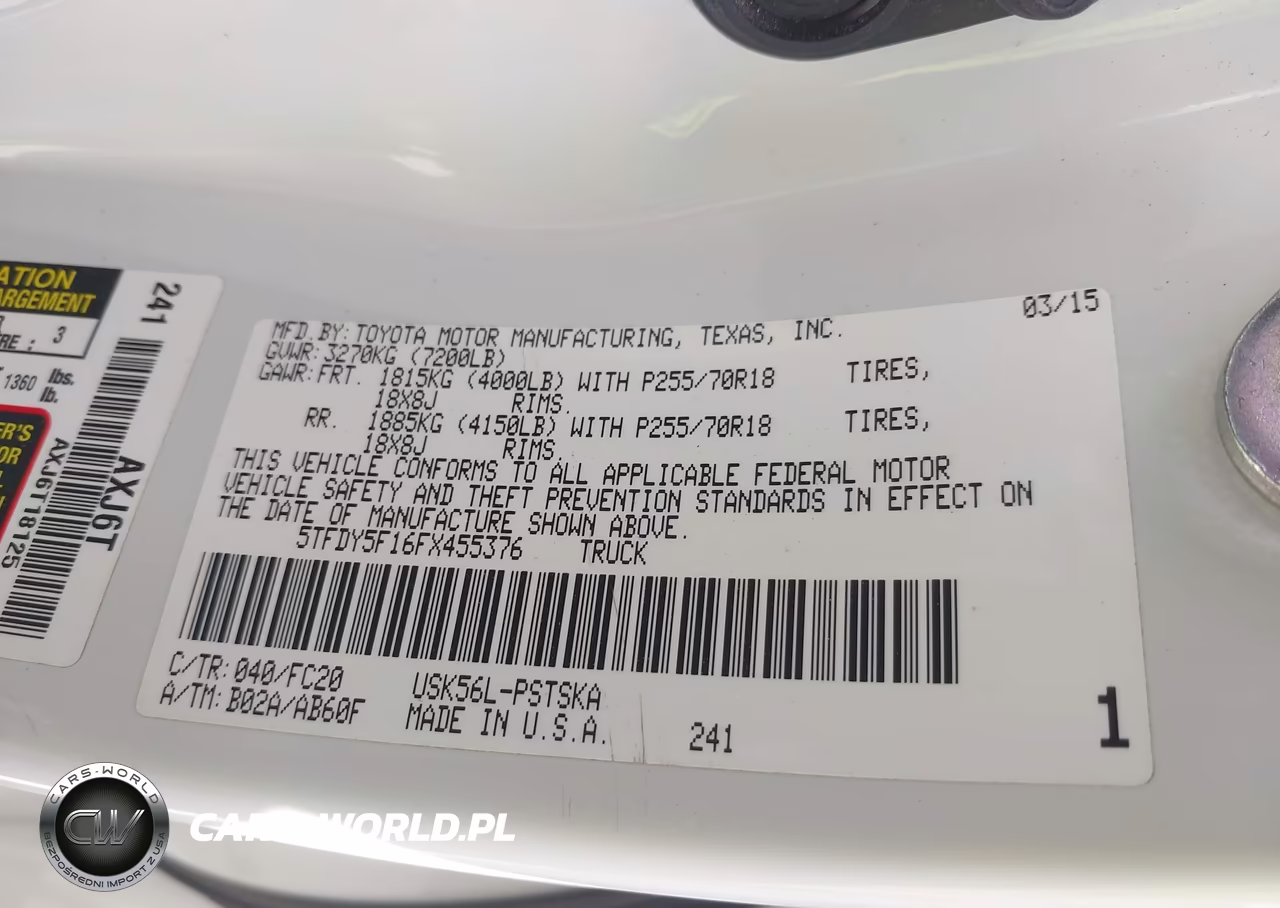 2015 Toyota Tundra Sr5 5.7L V8 VIN:5TFDY5F16FX455376 - 9