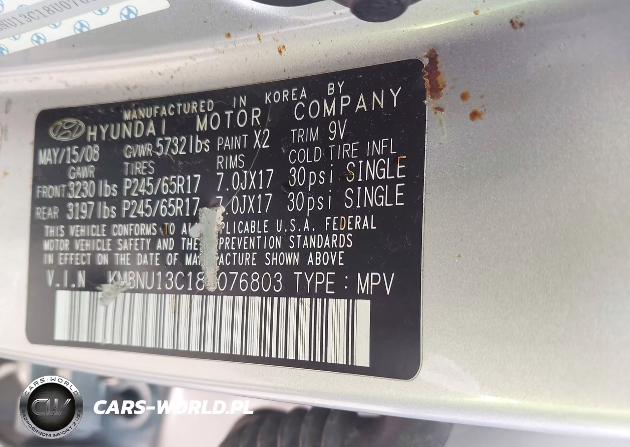 2008 Hyundai Veracruz Gls-Limited-Se VIN:KM8NU13C18U076803 - 9