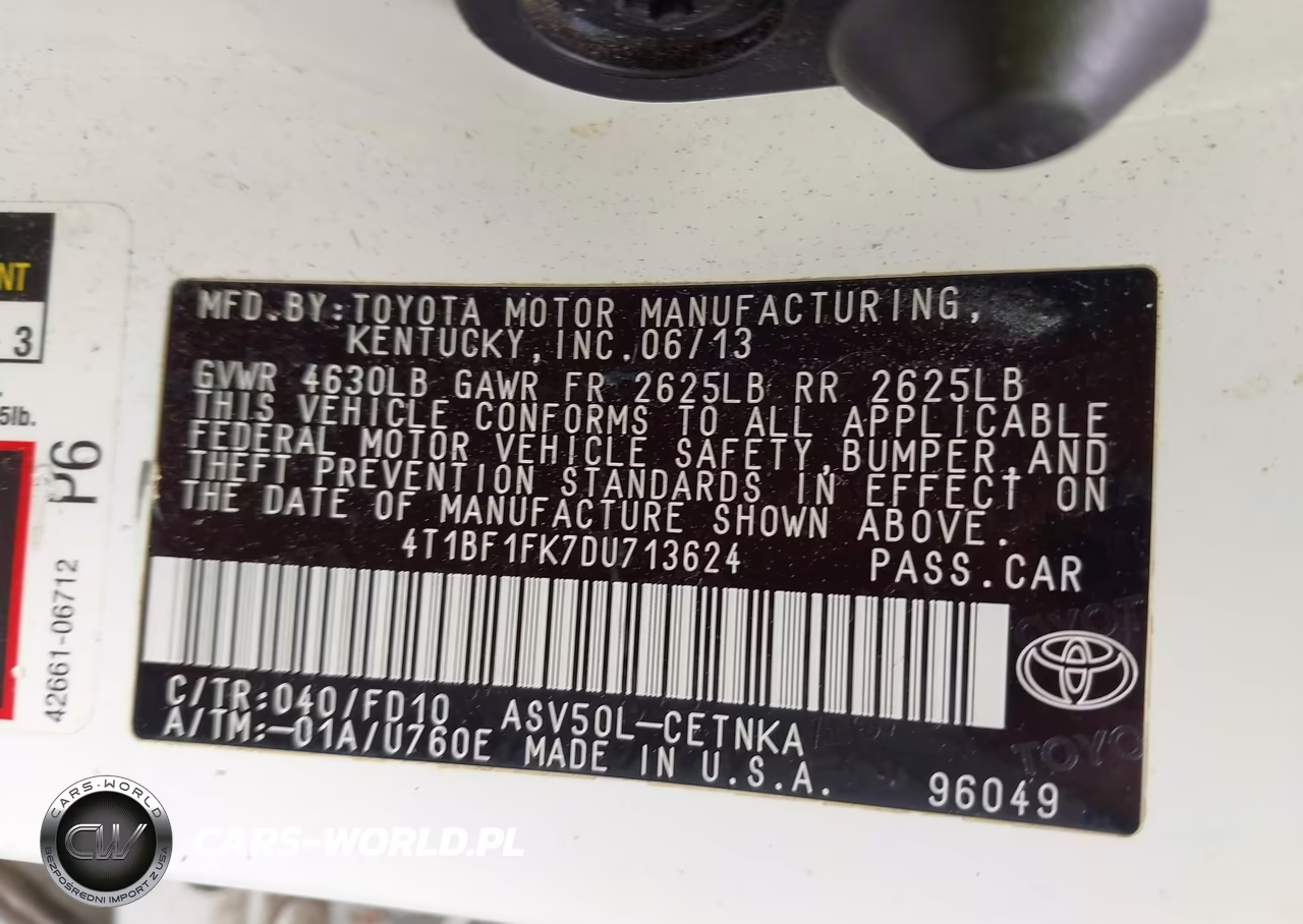 2013 Toyota Camry Le VIN:4T1BF1FK7DU713624 - 9