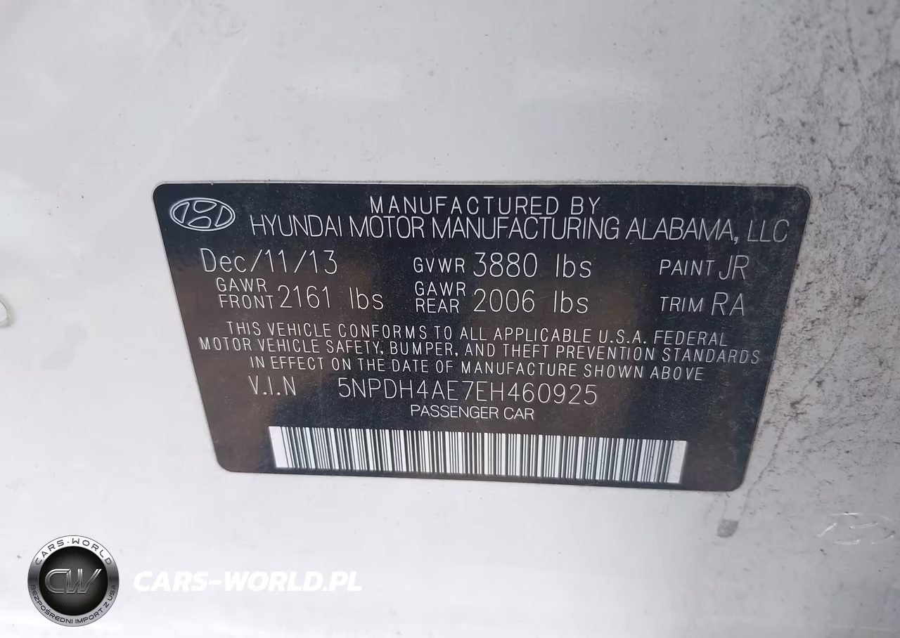 2014 Hyundai Elantra Se VIN:5NPDH4AE7EH460925 - 9