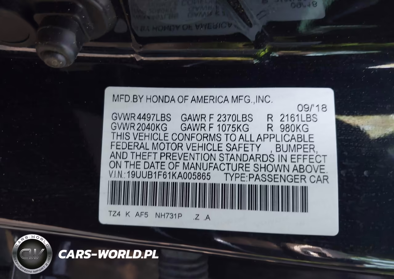 2019 Acura Tlx VIN:19UUB1F61KA005865 - 9