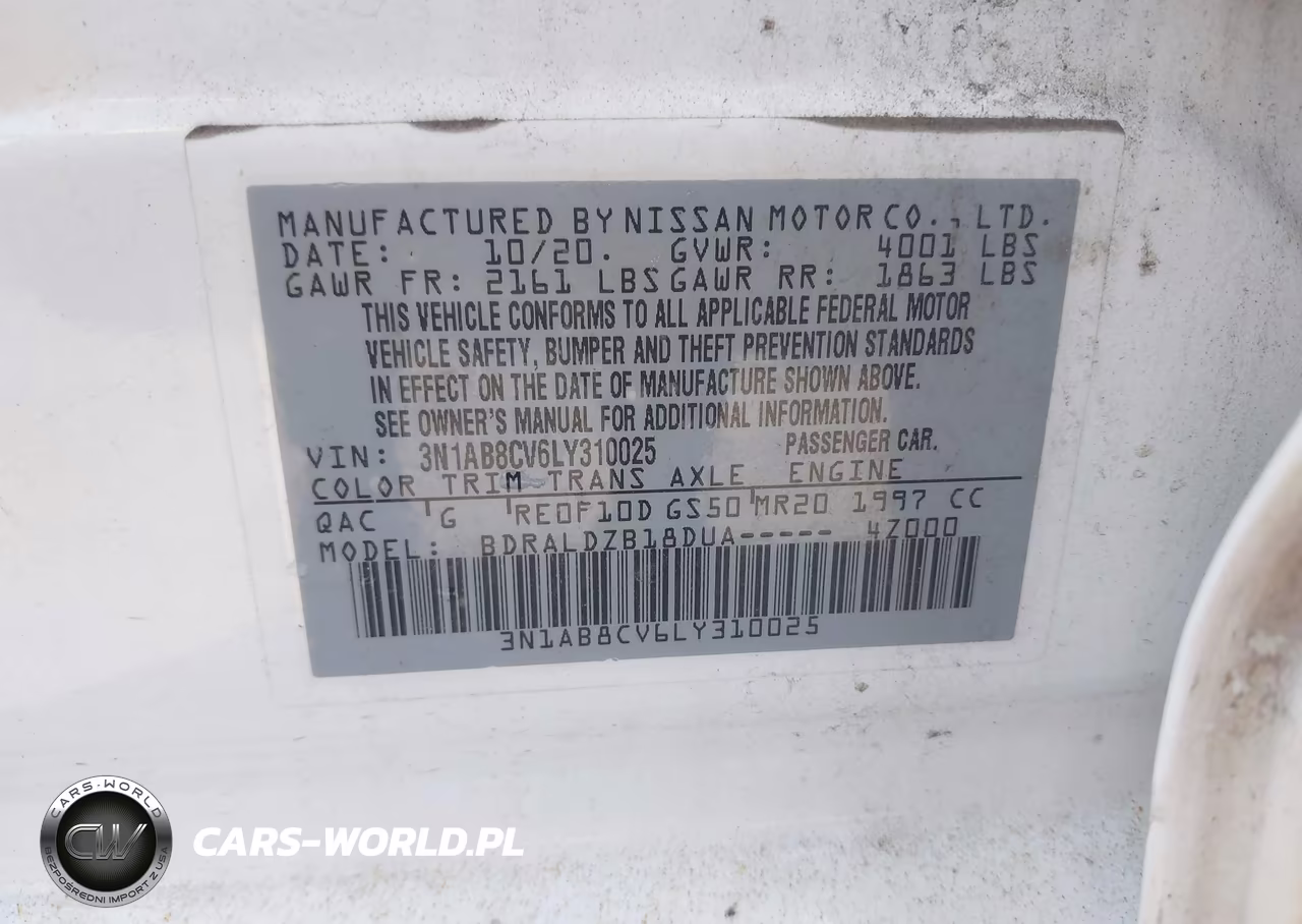2020 Nissan Sentra Sv Xtronic Cvt VIN:3N1AB8CV6LY310025 - 9