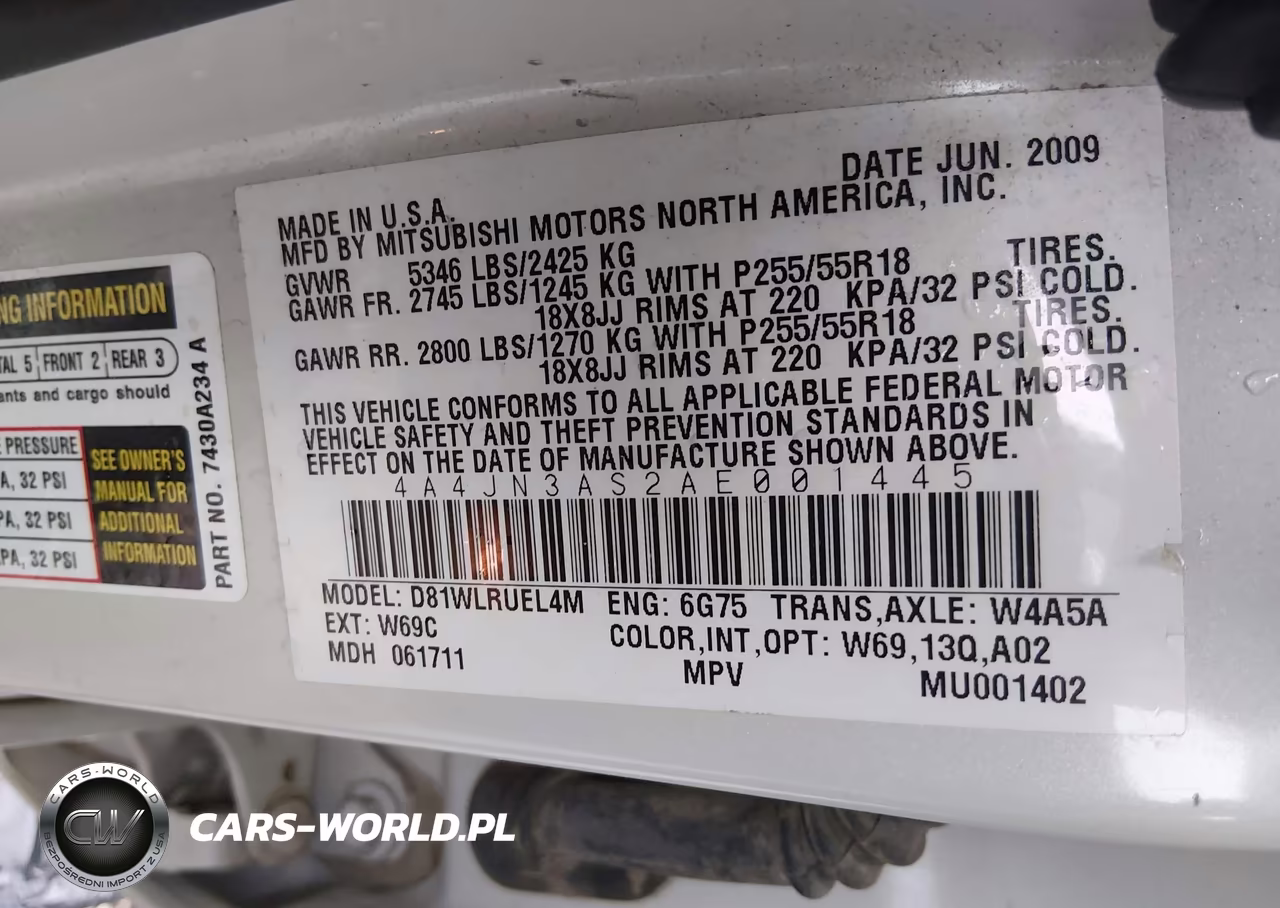 2010 Mitsubishi Endeavor Se VIN:4A4JN3AS2AE001445 - 9