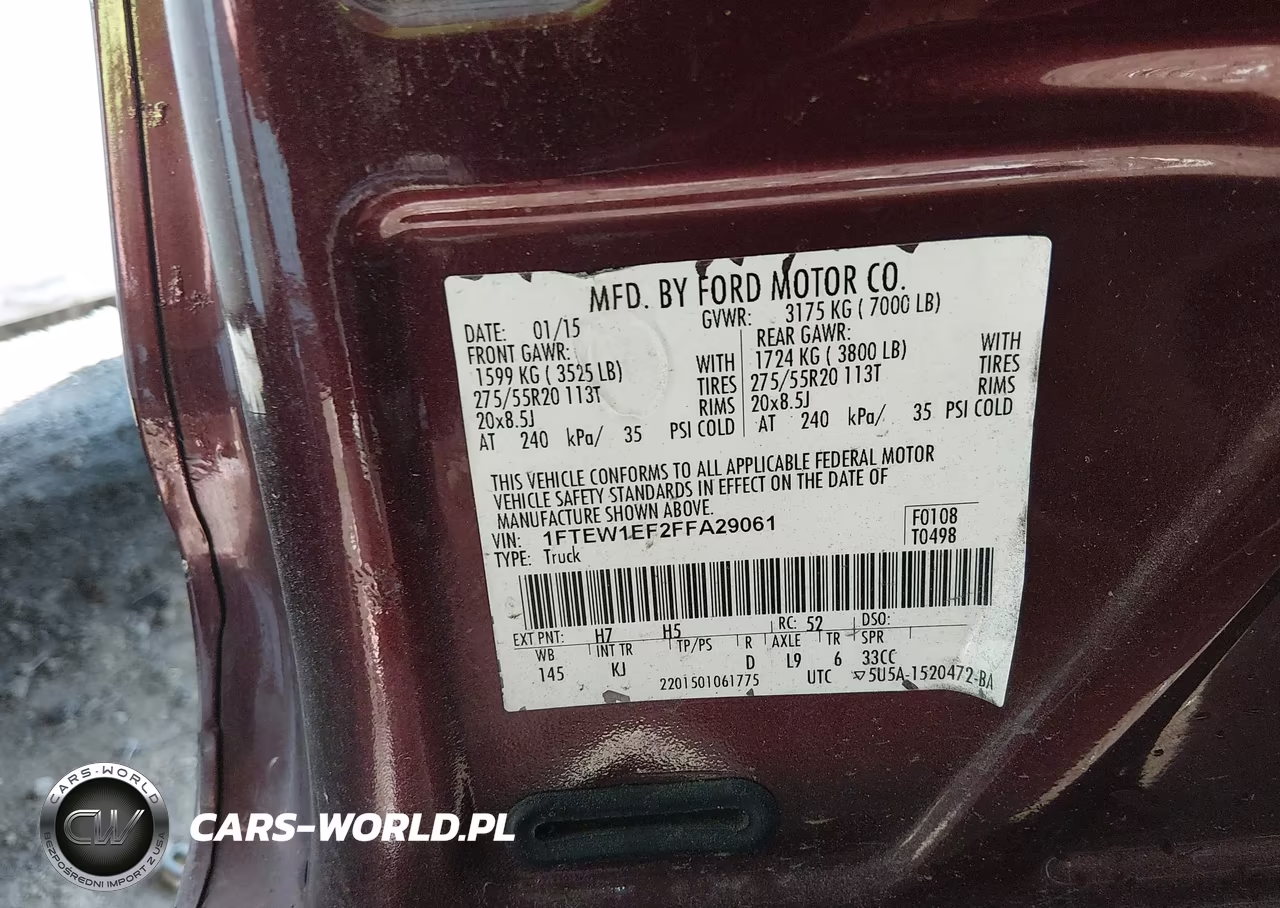 2015 Ford F-150 King Ranch VIN:1FTEW1EF2FFA29061 - 9