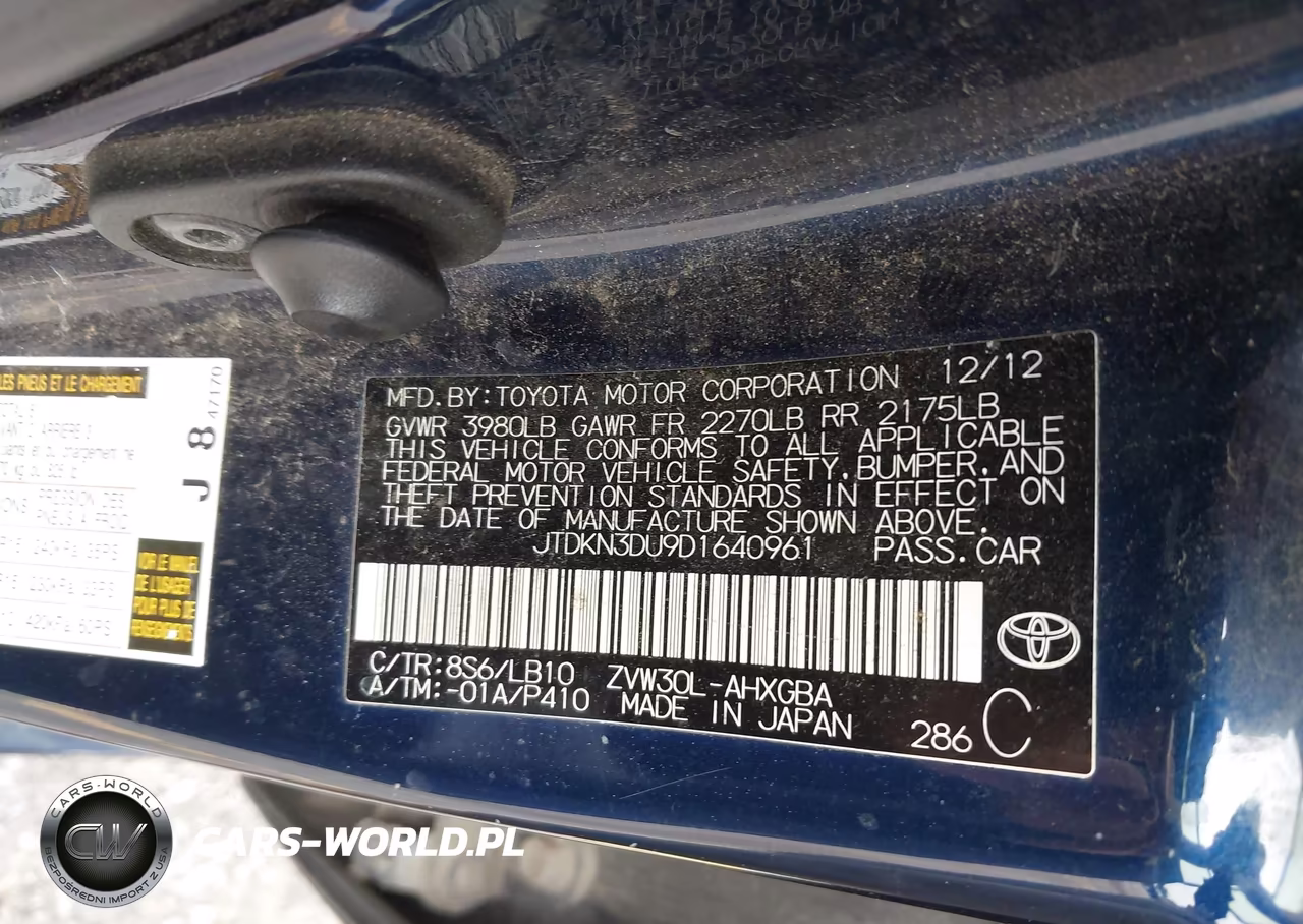 2013 Toyota Prius Four VIN:JTDKN3DU9D1640961 - 9