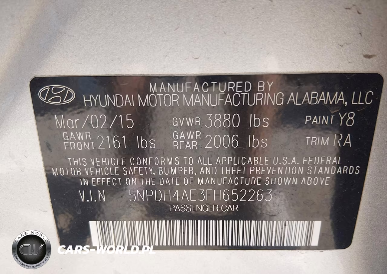 2015 Hyundai Elantra Se VIN:5NPDH4AE3FH652263 - 9
