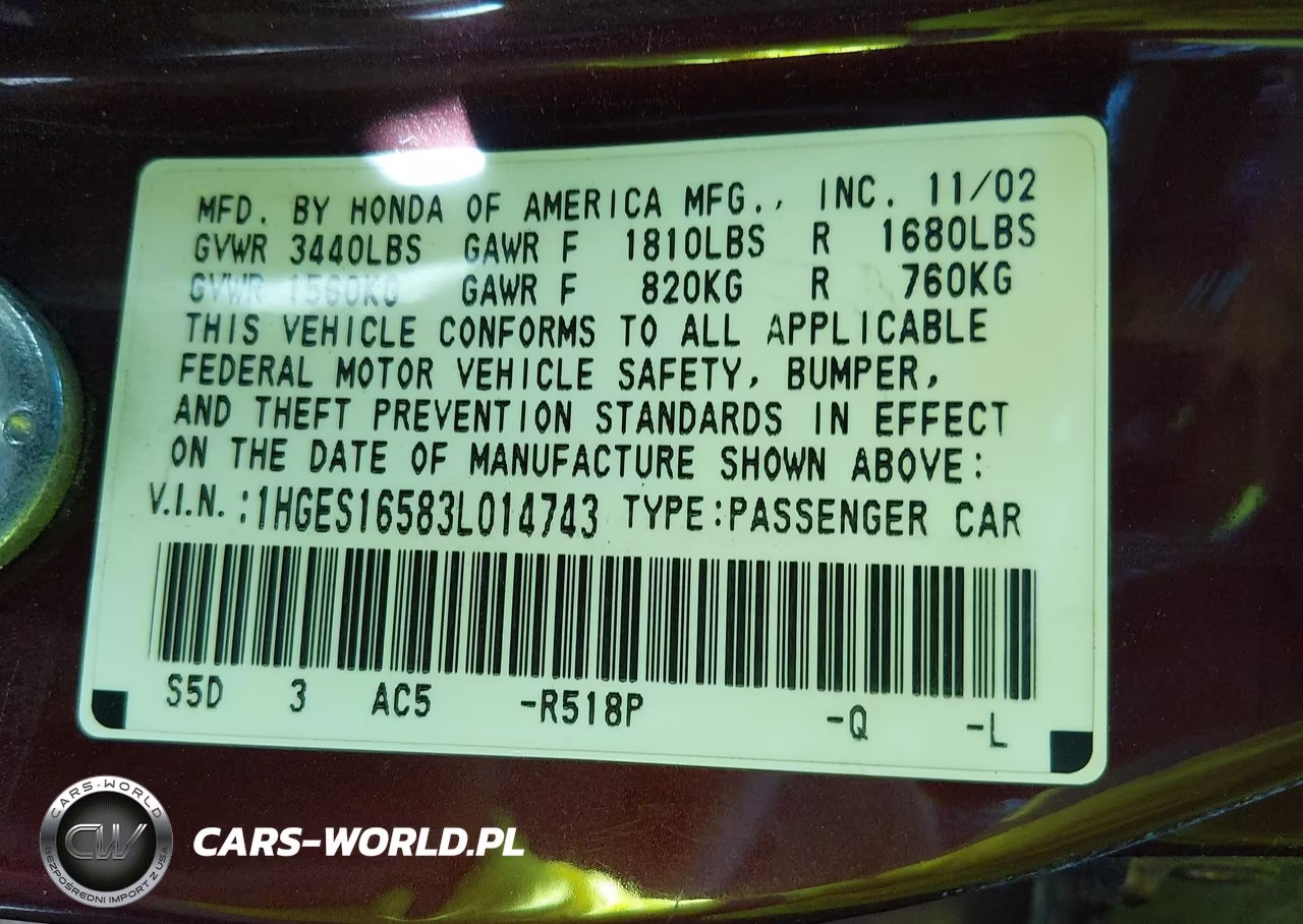 2003 Honda Civic Lx VIN:1HGES16583L014743 - 9