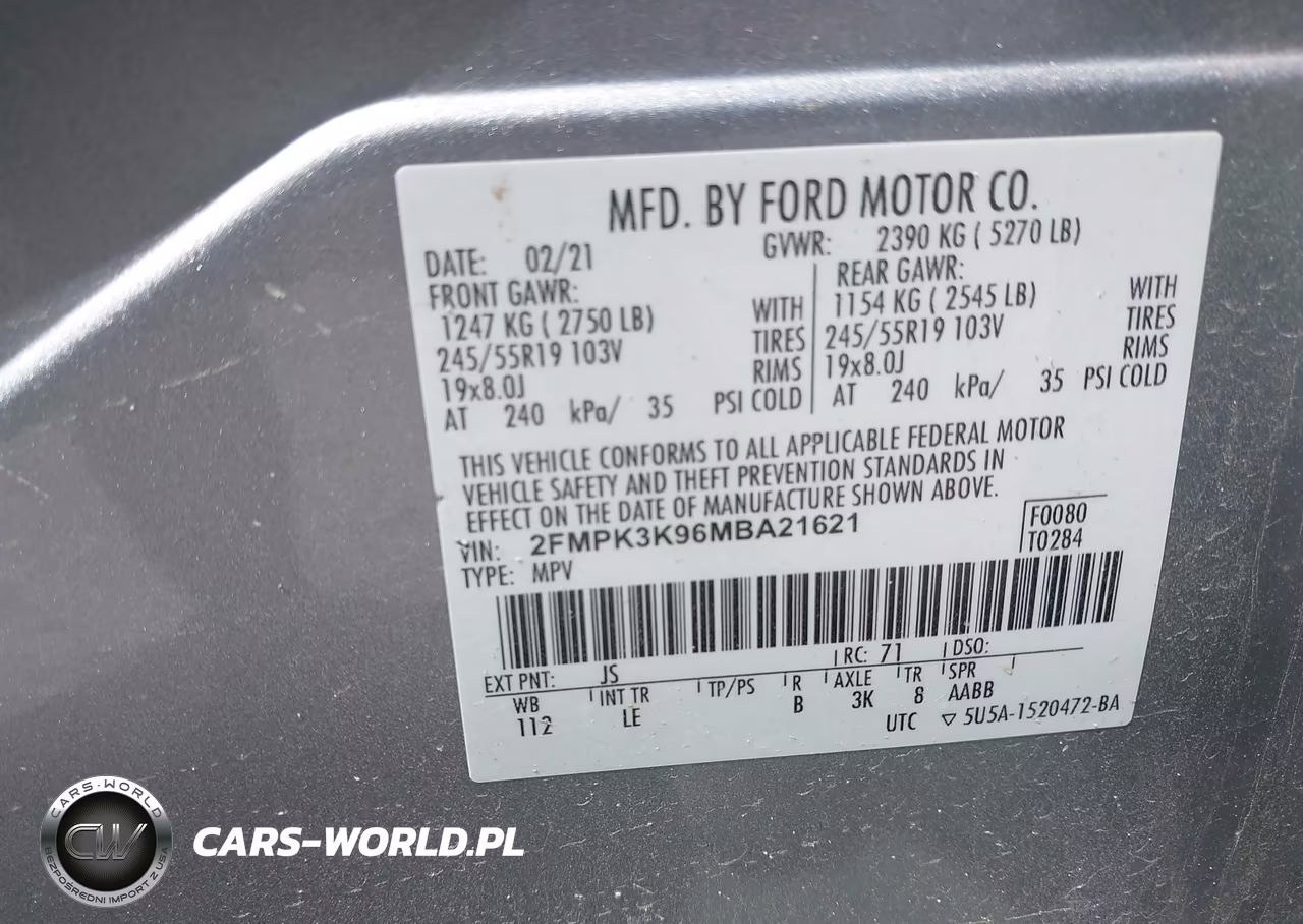 2021 Ford Edge Titanium VIN:2FMPK3K96MBA21621 - 9