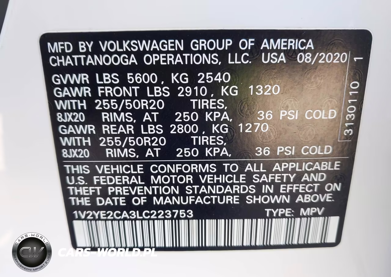 2020 Volkswagen Atlas Cross Sport 3.6L V6 Se W-Technology-3.6L V6 Se W-Technology R-Line VIN:1V2YE2CA3LC223753 - 9