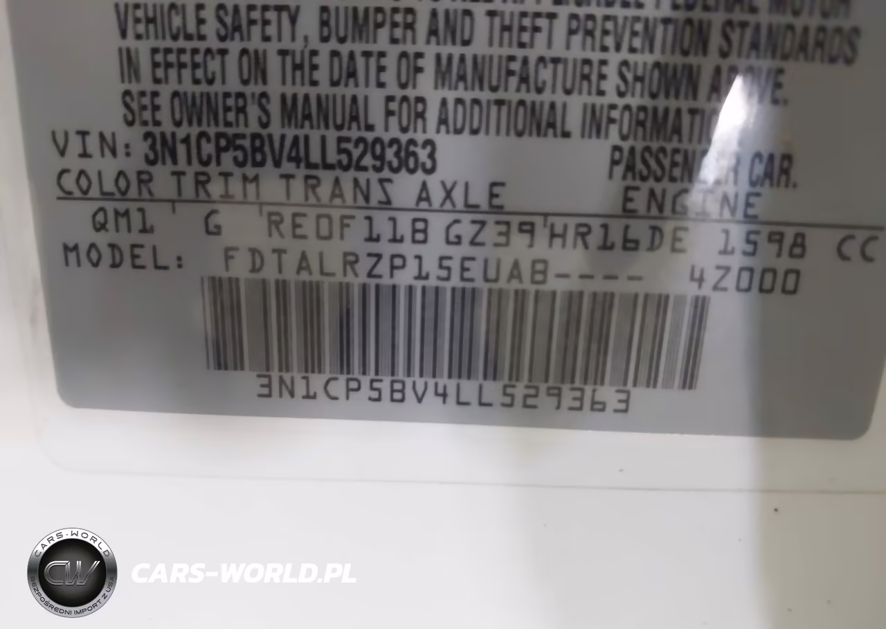 NISSAN KICKS S VIN:3N1CP5BV4LL529363 - 9