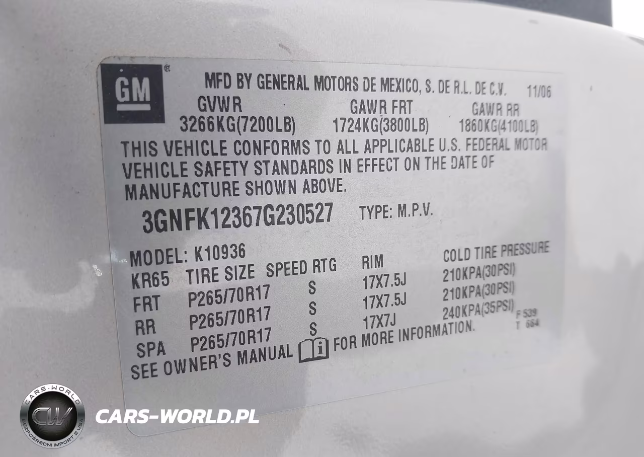 2007 Chevrolet Avalanche 1500 Lt VIN:3GNFK12367G230527 - 9
