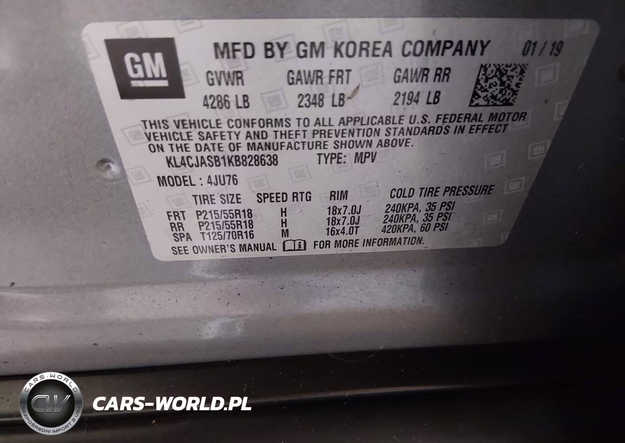 2019 Buick Encore Fwd Preferred VIN:KL4CJASB1KB828638 - 9