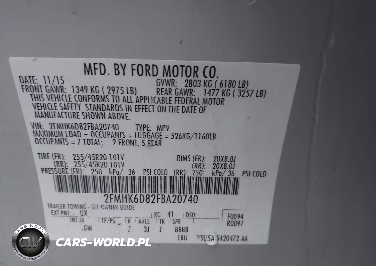 2015 Ford Flex Limited VIN:2FMHK6D82FBA20740 - 9