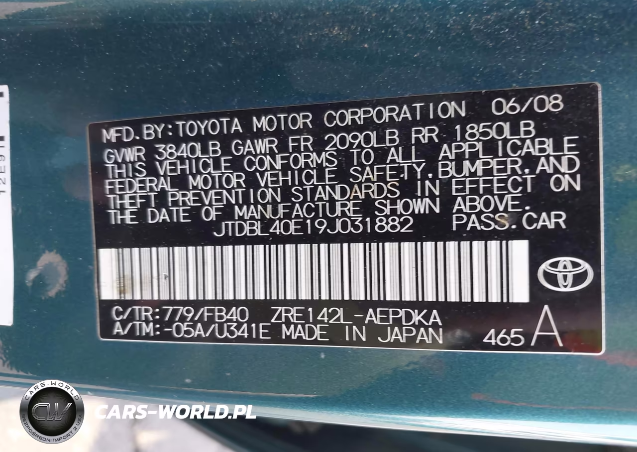 2009 Toyota Corolla Le VIN:JTDBL40E19J031882 - 9