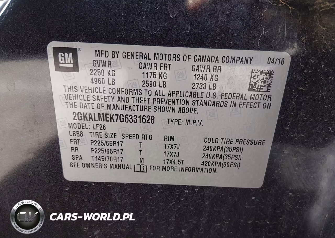 2016 GMC Terrain Sle-1 VIN:2GKALMEK7G6331628 - 9