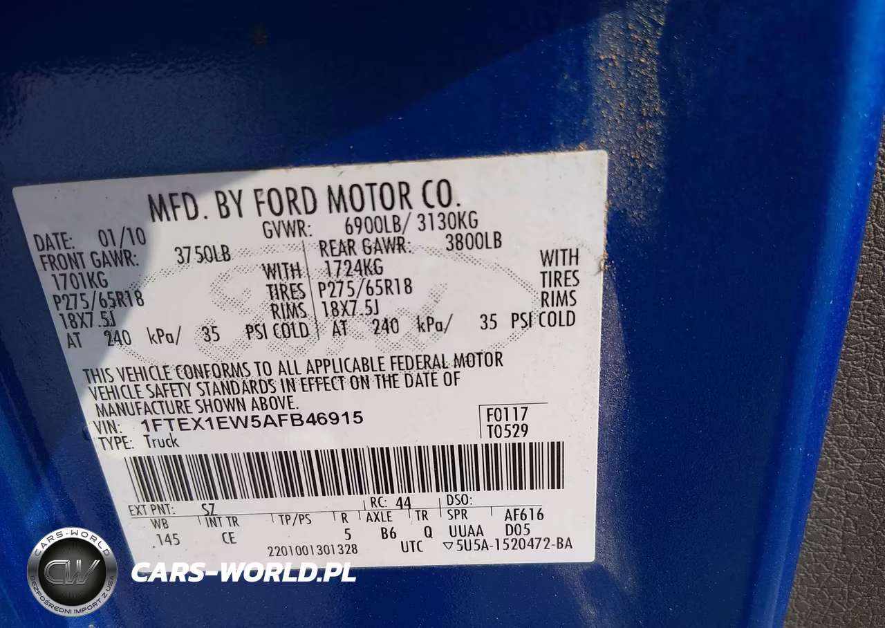 2010 Ford F-150 Stx-Xl VIN:1FTEX1EW5AFB46915 - 9