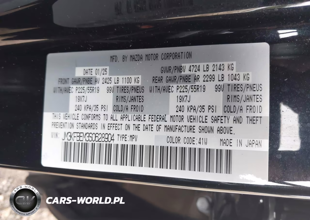 2025 Mazda Cx-5 2.5 S Premium Plus VIN:JM3KFBEM3S0628904 - 9