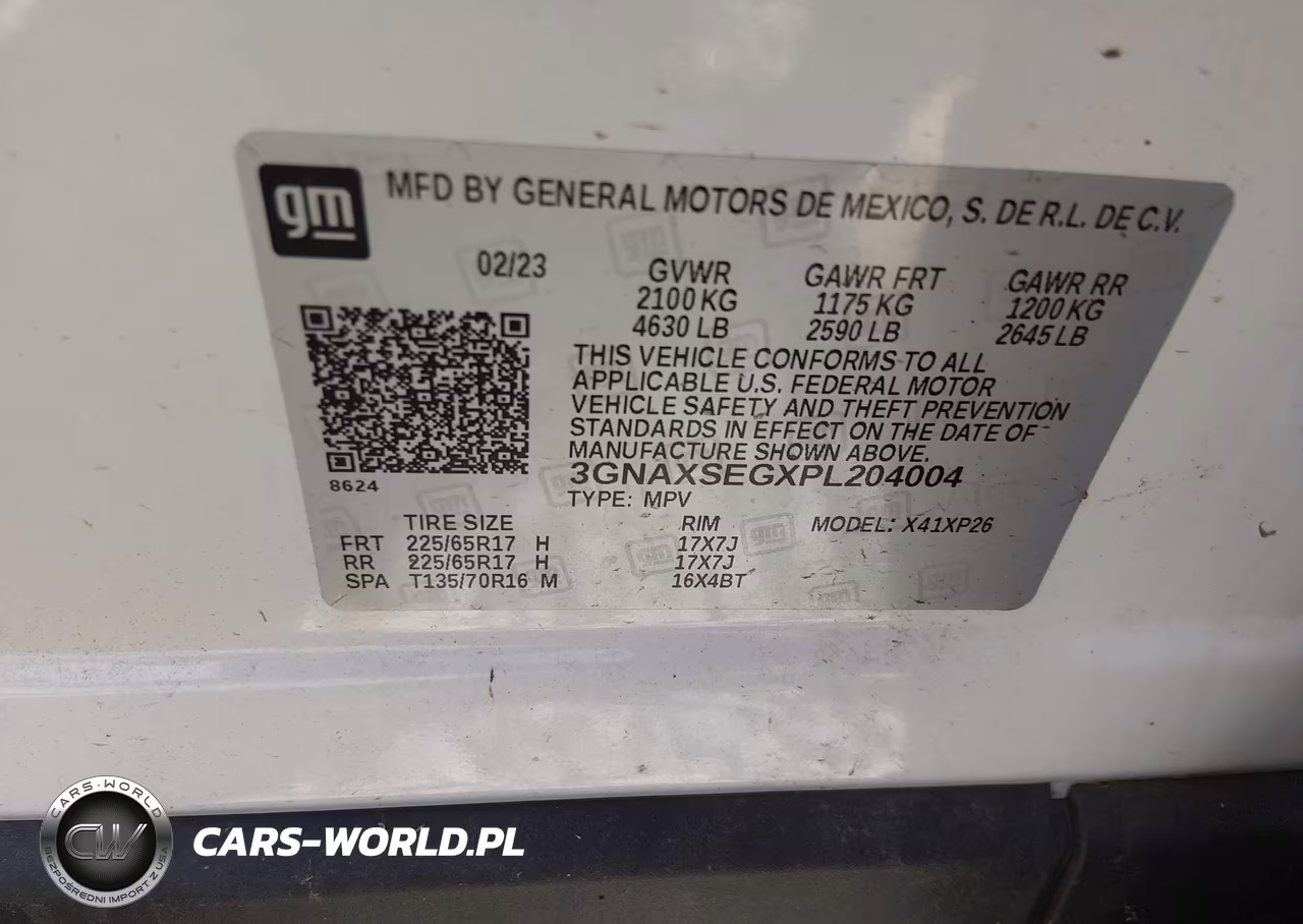 2023 Chevrolet Equinox Awd Ls VIN:3GNAXSEGXPL204004 - 9