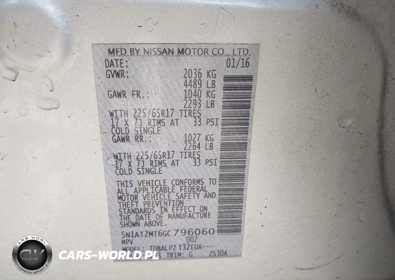 2016 Nissan Rogue S-Sl-Sv VIN:5N1AT2MT6GC796060 - 9