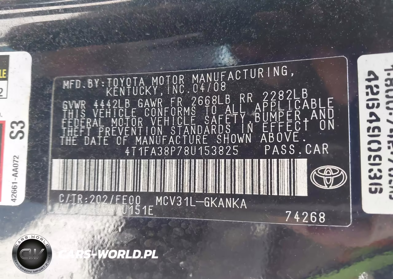 2008 Toyota Camry Solara Se VIN:4T1FA38P78U153825 - 9