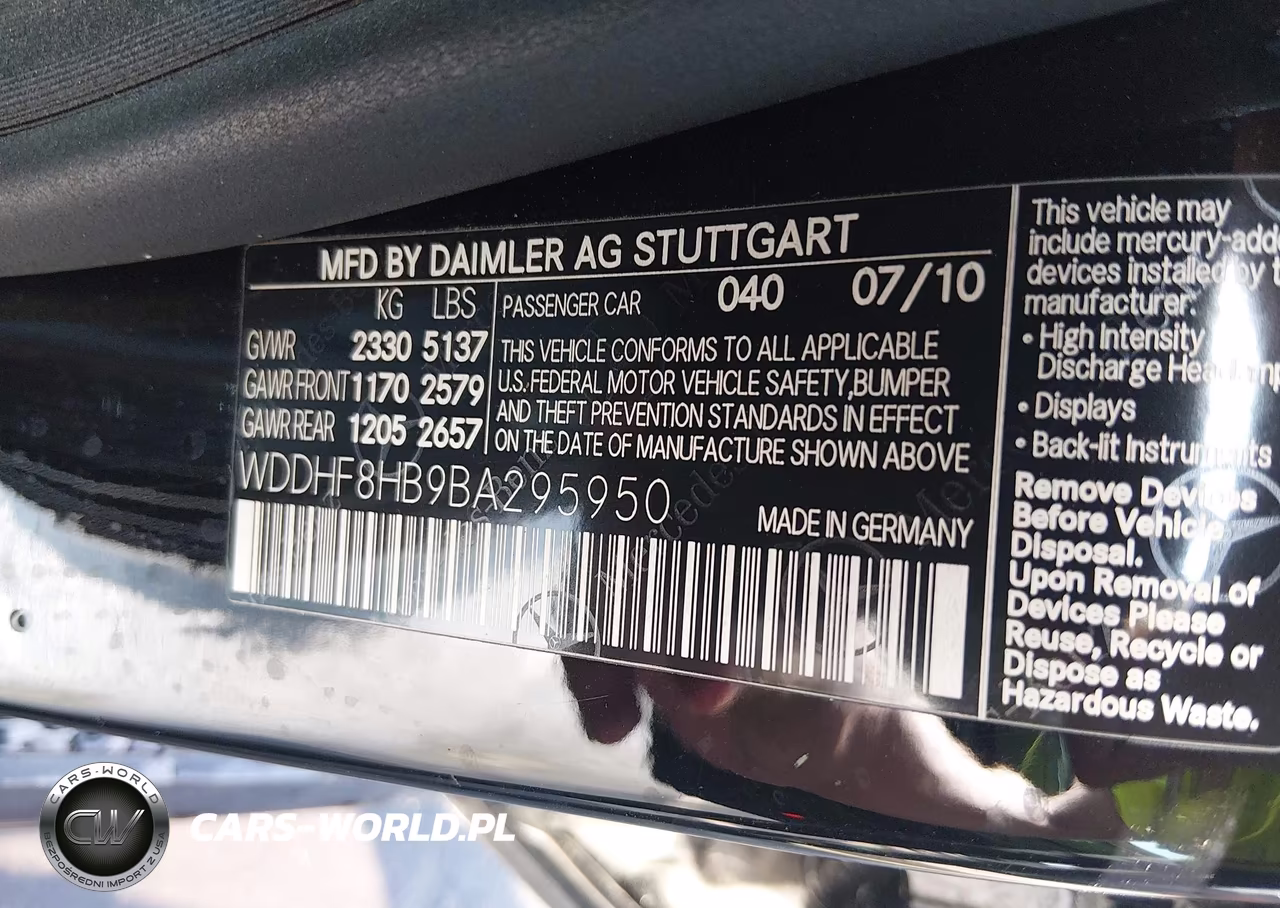 2011 Mercedes-Benz E 350 4Matic VIN:WDDHF8HB9BA295950 - 9