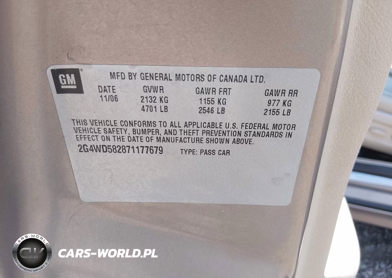 2007 Buick Lacrosse Cxl VIN:2G4WD582871177679 - 9