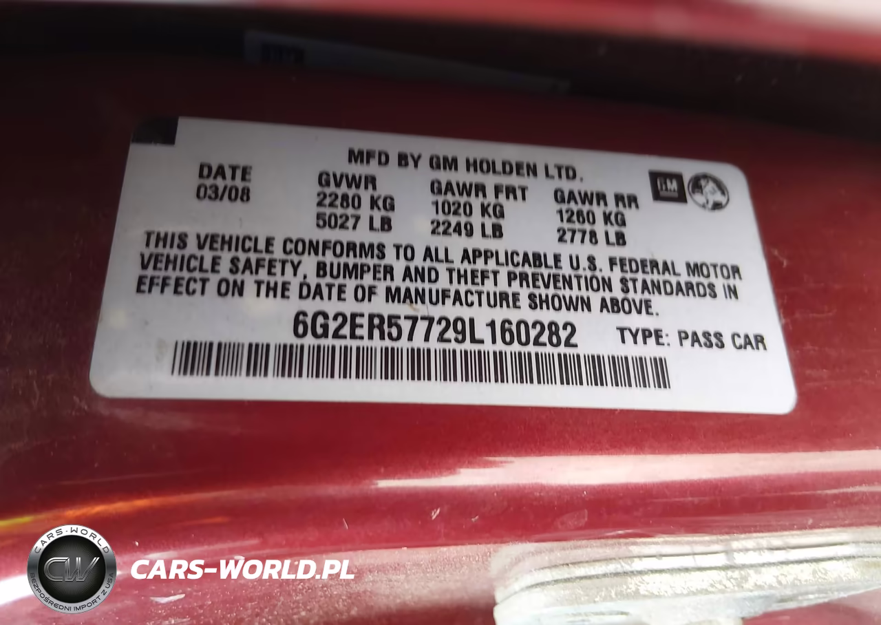 2009 Pontiac G8 VIN:6G2ER57729L160282 - 9