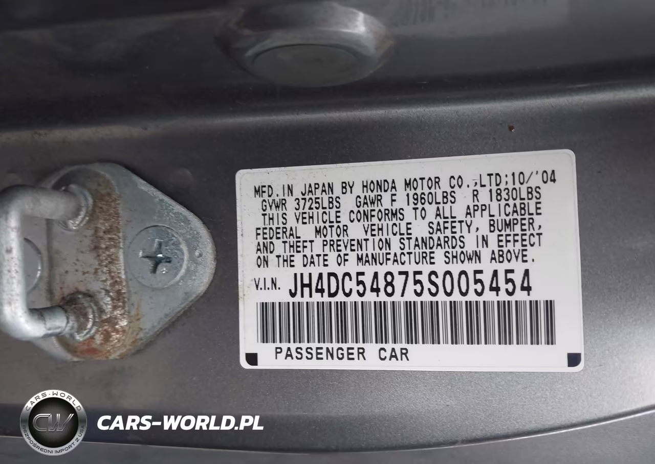 2005 Acura Rsx VIN:JH4DC54875S005454 - 9