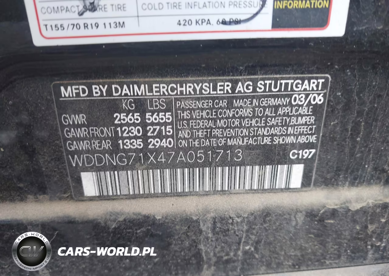 2007 Mercedes-Benz S 550 VIN:WDDNG71X47A051713 - 9